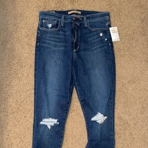 Joe's Jeans Dark Blue Distressed Skinny Jeans